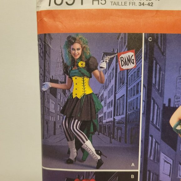 Simplicity Pattern 1091 Cosplay Costume Womans Sz 6-14 Harley Quinn Poison Ivy - Picture 3 of 9